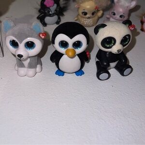 TY TOYS 3 mini figurines & 3 plush dogs LOT
